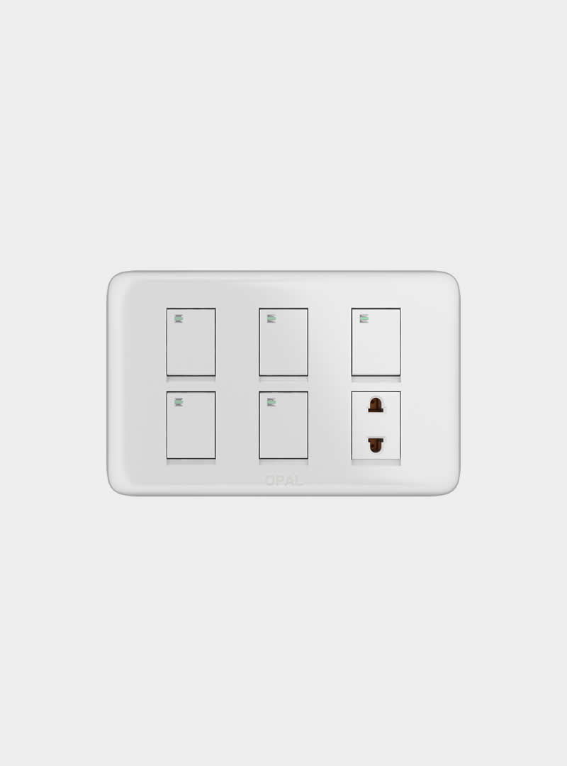5 Switches + 1 Socket - RW - product image
