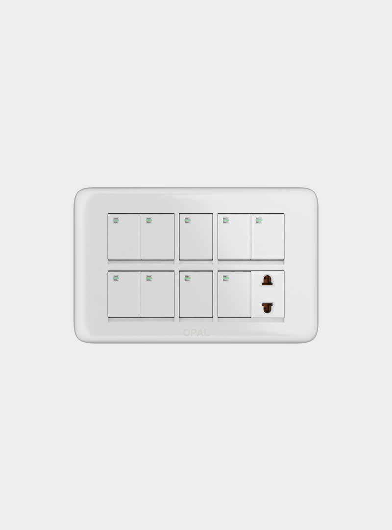 9 Switches + 1 Socket - RW - product image