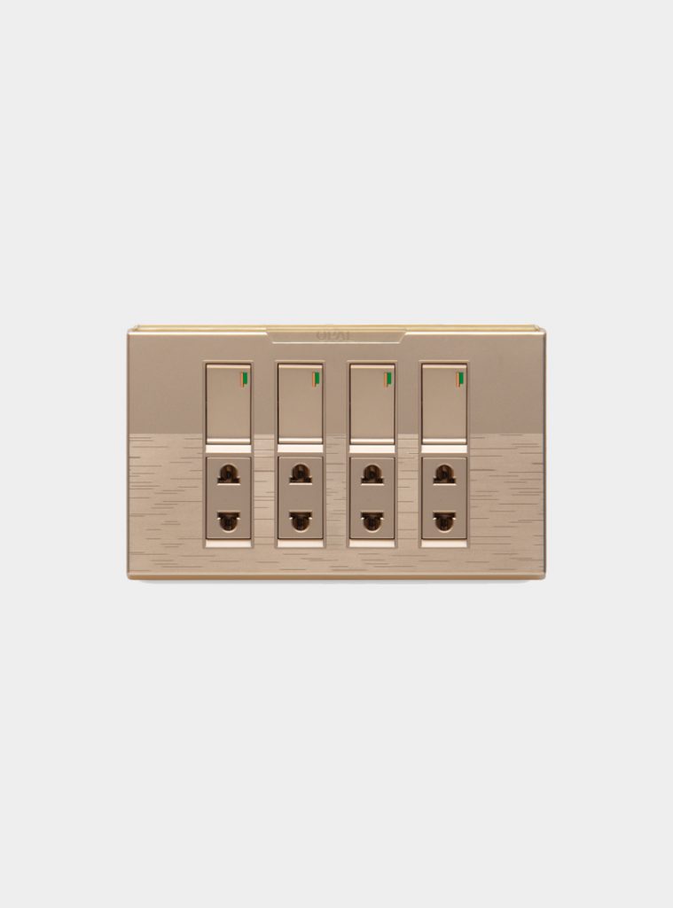 4 Switches + 4 Sockets OPAL ELECTRIC
