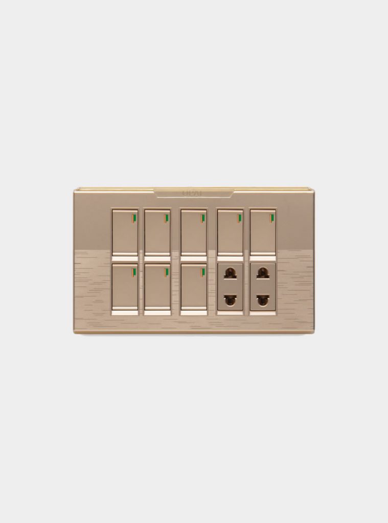 8 Switches + 2 Sockets OPAL ELECTRIC