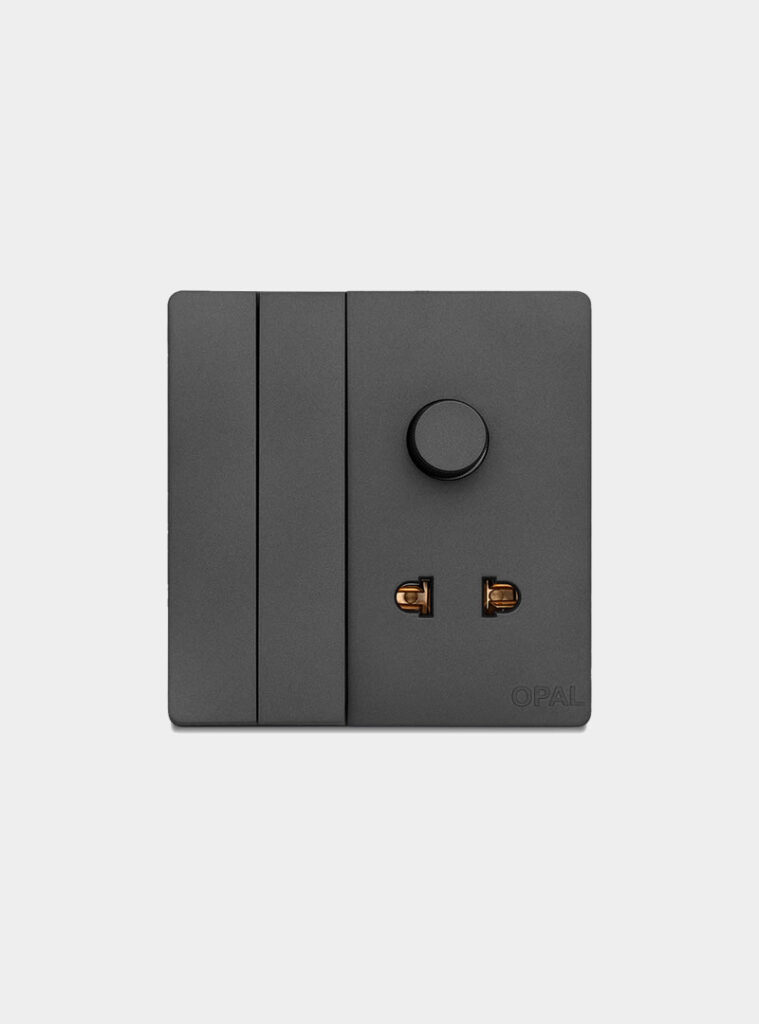2 Switches + 1 Socket + 1 Dimmer – OPAL ELECTRIC