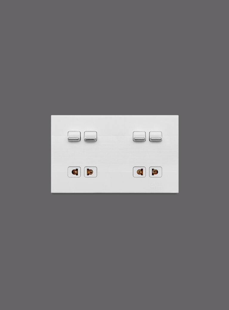 4 Switches + 2 Sockets – OPAL ELECTRIC